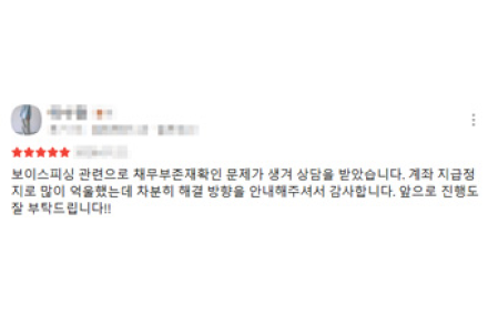 보이스피싱 관련 채무부존재확인...